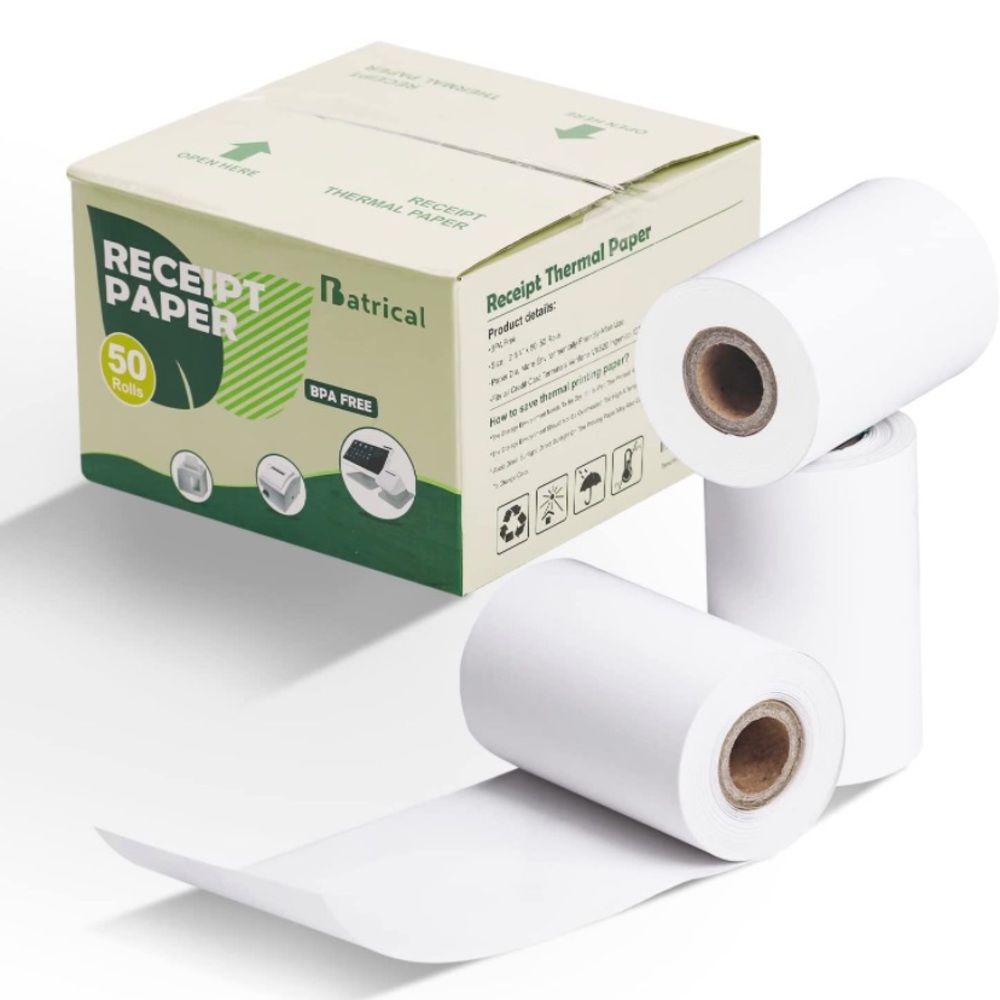 2 1/4" x 50' Thermal Paper Cash Register POS Receipt Paper 4 Rolls Four Rolls